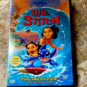Disney Lilo & Stitch DVD - Vibrant Blue and Red Cover